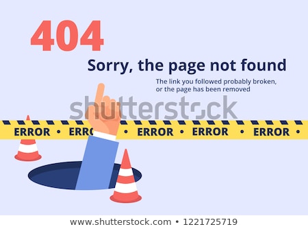 Foto d'archivio: Error 404 Page - Flat Design Style Colorful Illustration