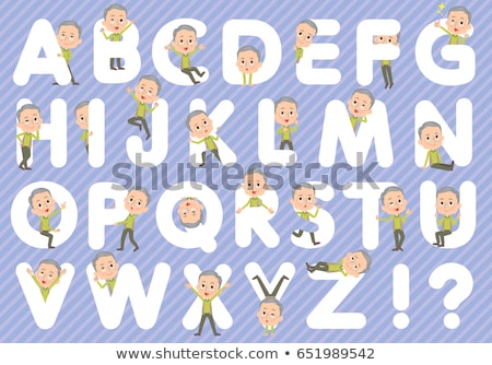 Stock photo: Green Vest Grandfather A To Z