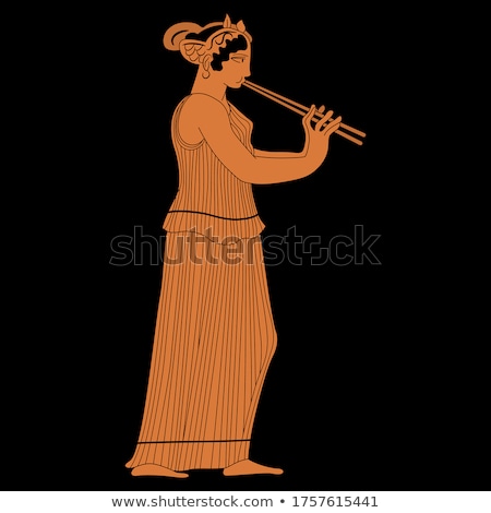 [[stock_photo]]: Illustration Of Cute Girl Playing Flute