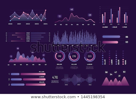 Foto stock: Business Intelligence Dashboard App Interface Template