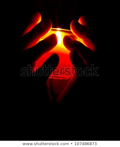 Foto stock: Heavenly Fire In The Hands