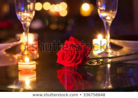 Stock photo: Table Decorated For Romantic Dinner