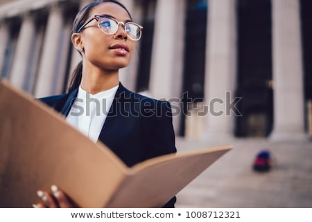 Zdjęcia stock: Black Female Lawyer In Courthouse