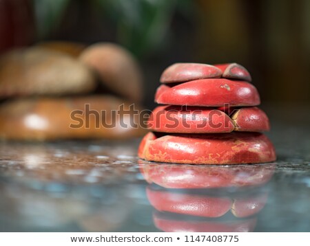 Stockfoto: A Lot Of Wooden Blocks With Numbers