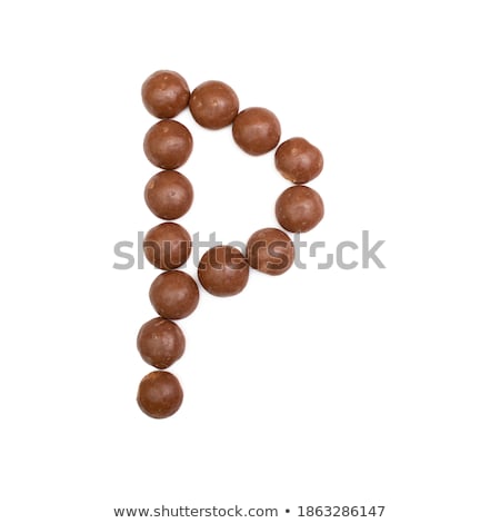 Stockfoto: Ginger Nuts Pepernoten In The Shape Of Letter P