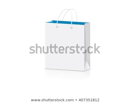 Stockfoto: Orange Paper Bag On White