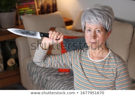 Zdjęcia stock: Dangerous Woman With A Knife