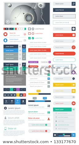 Ui Flat Design Elements For Web Infographics Foto stock © fet