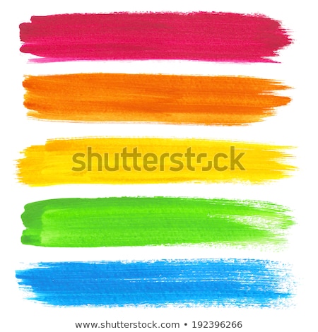 Stock fotó: Yellow Ink Vector Brush Strokes