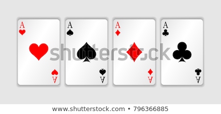 Stock photo: Isoladed Four Aces Poker Hand