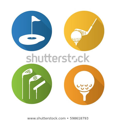 Stock photo: Circle Flat Icons For Golf