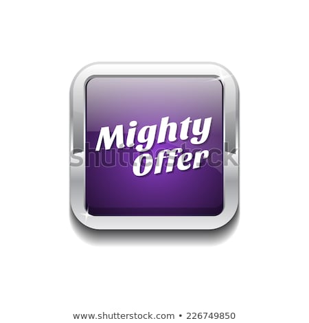 Сток-фото: Mighty Offer Purple Vector Icon Button