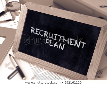 Сток-фото: Recruitment Plans On Ring Binder Blured Toned Image