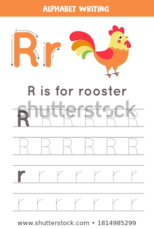 Stock fotó: Flashcard Letter R Is For Rooster