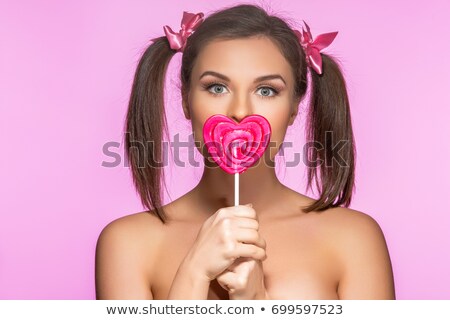 Stockfoto: Gitl With Two Ponytails