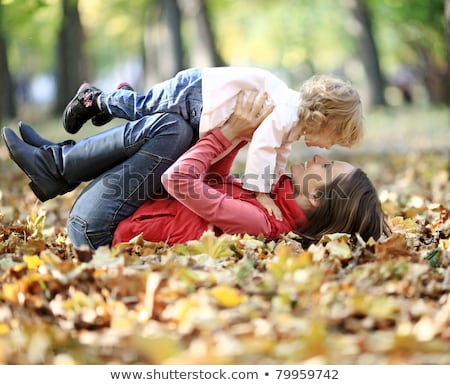 [[stock_photo]]: Two Girls Having Fun In Autumn Park