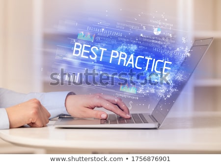 Stock photo: Competitive Analysis Closeup Of Keyboard