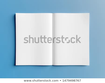 Stock fotó: Magazine With Blank White Page 3d Rendering