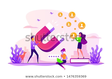 Foto stock: Satisfaction And Loyalty Analysis Concept Vector Illustration