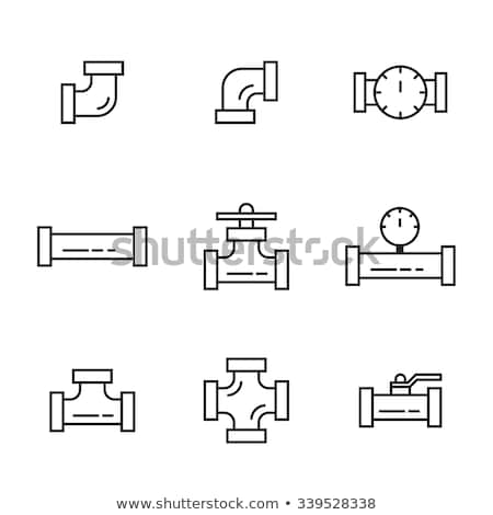 Stok fotoğraf: Icon Of Pipe With Valve