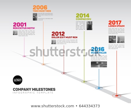 Stock fotó: Infographic Milestones Timeline Template