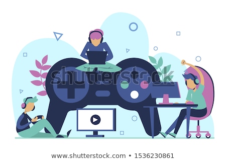 Stock photo: Gaming Disorder Concept Vector Illustration