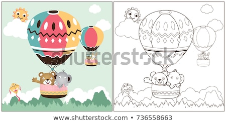 Stock photo: Cats Animal Characters Group Coloring Book