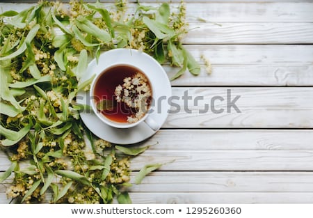 Foto stock: Healthy Hot Linden Tea In Cup