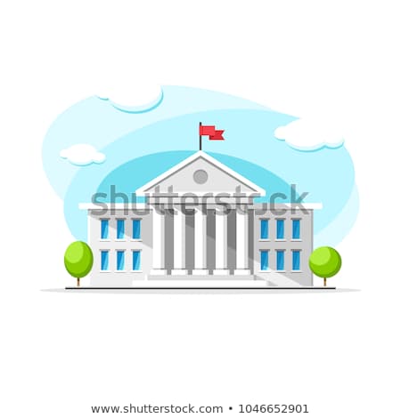 [[stock_photo]]: Flat Vector Old Parliament Building Colorful Illustration City House Apartment Residential Object