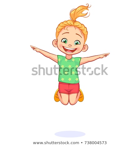 Stock photo: Little Girl Trampoline