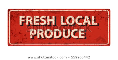 Stok fotoğraf: Fresh Produce Signage Illustration