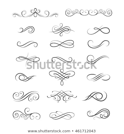 Harten Fancy Scroll Set Stockfoto © Khabarushka