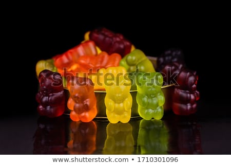 Сток-фото: Colorful Jelly Candies In Tin Can