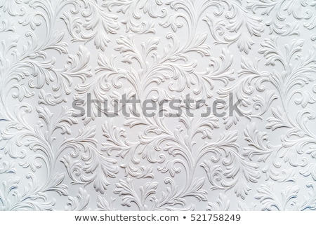 Сток-фото: Flower Plastering On Wall