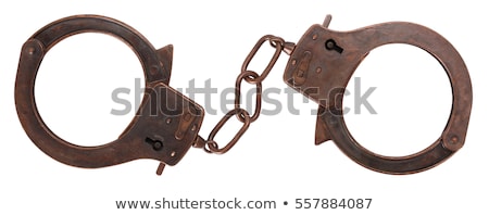 Stok fotoğraf: Handcuffs Isolated