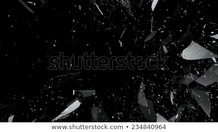 Stock photo: Glass Breaking And Destruction On Black