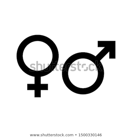 [[stock_photo]]: Ymbole · masculin · et · féminin · sur · fond · blanc