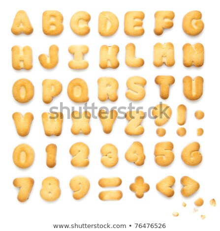 The Letter Word Cookies Alphabet Cookie Cracker Stock foto © Dinga