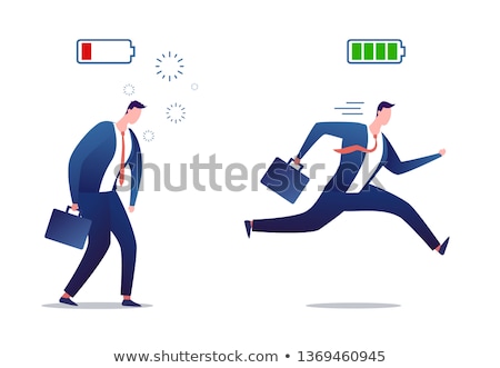 [[stock_photo]]: Office Worker Charging