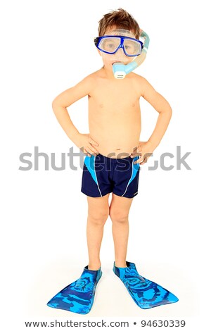 Stock photo: Boy With Scuba And Mask