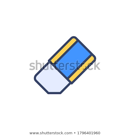 Zdjęcia stock: Eraser Icon Flat Cartoon Style Isolated On White Background Vector Illustration