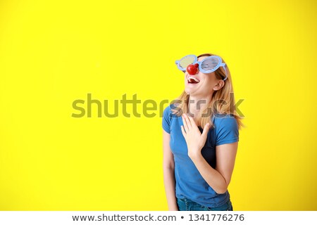 Foto stock: Fools Day Woman Clown