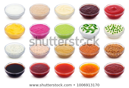 Stockfoto: Ketchup Mayonnaise Mustard Horseradish Soy Sauce And Tartar