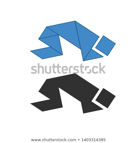 Сток-фото: Praying Person Tangram Traditional Chinese Dissection Puzzle Seven Tiling Pieces - Geometric Shape