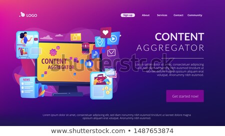 Stock photo: Content Aggregator Concept Landing Page
