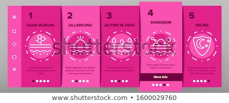 Stock fotó: Sunscreen Onboarding Elements Icons Set Vector