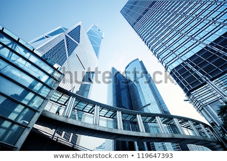 Stock foto: Toned Image Of Modern Office Buildings In Central Hong Kong