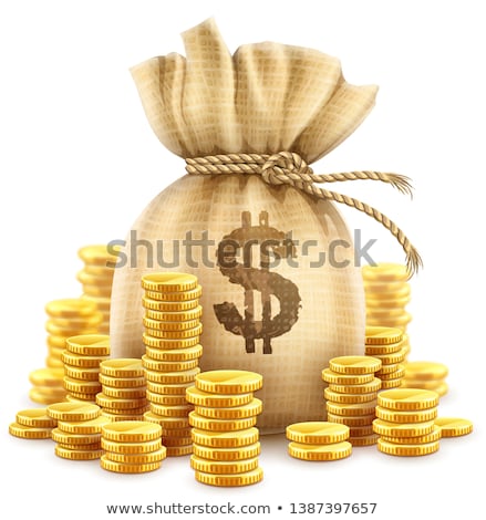 Foto stock: Fortune Bag With Ropes Sack With Cord Vector