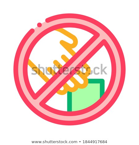 Stockfoto: Shoplifting Prohibition Icon Vector Outline Illustration