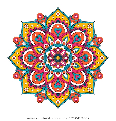 ストックフォト: Colourful Henna Mandala